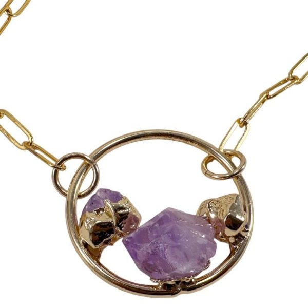 Collar Grande con piedras Amatistas