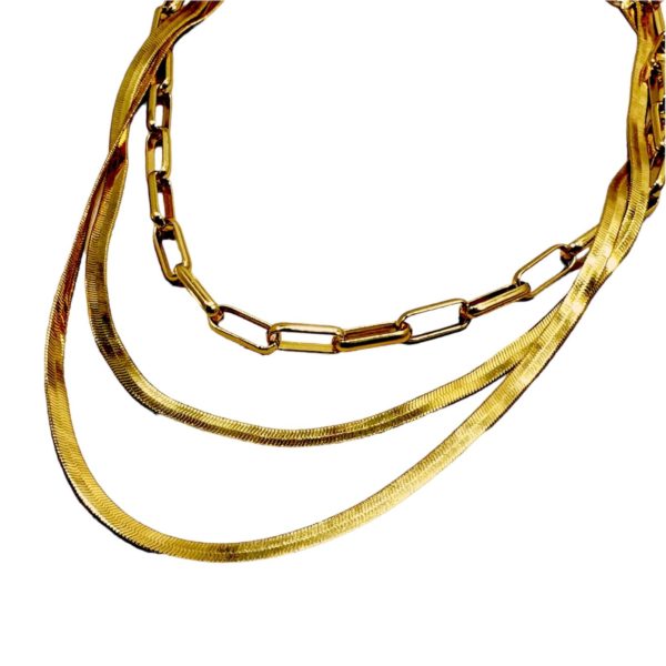 Cadena triple caída - 2 planchadas y eslabones