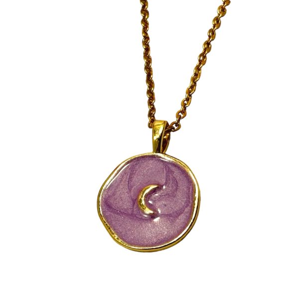 Collar Dije Luna Esmaltado
