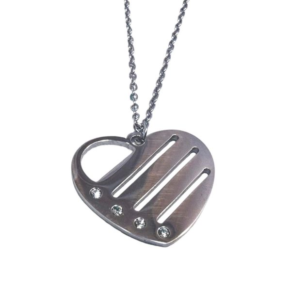 Collar dije corazón y zirconias