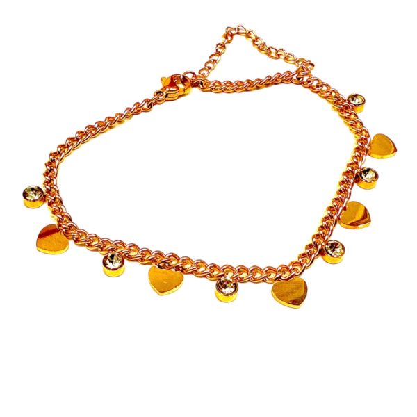 Pulsera Corazones y Brillitos