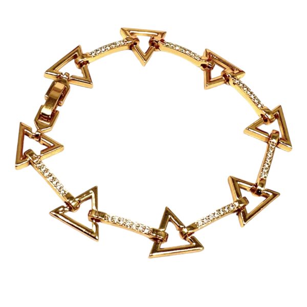 Pulsera de triángulos y zirconias