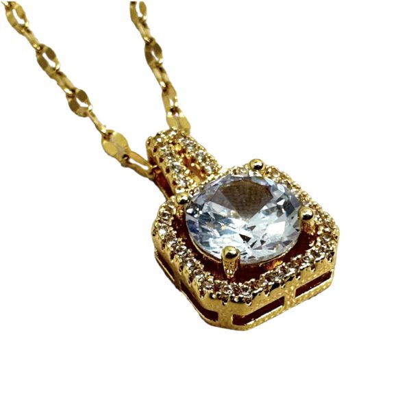 Collar dije Cristal Transparente