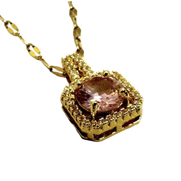Collar dije Cristal Rosa