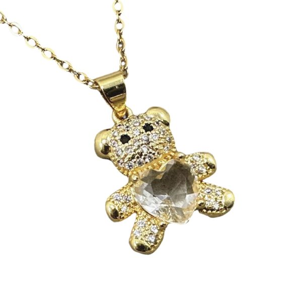 Collar dije Osito Corazón Cristal 🤍