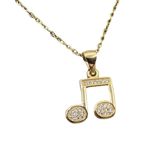 Collar dije Nota Musical 🎵 y Zirconias ✨