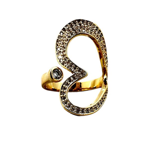 Anillo media Mariposa 🦋 con zirconias