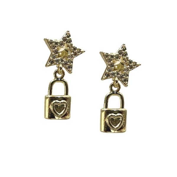 Broquel estrella ⭐️ colgante candado 🔒