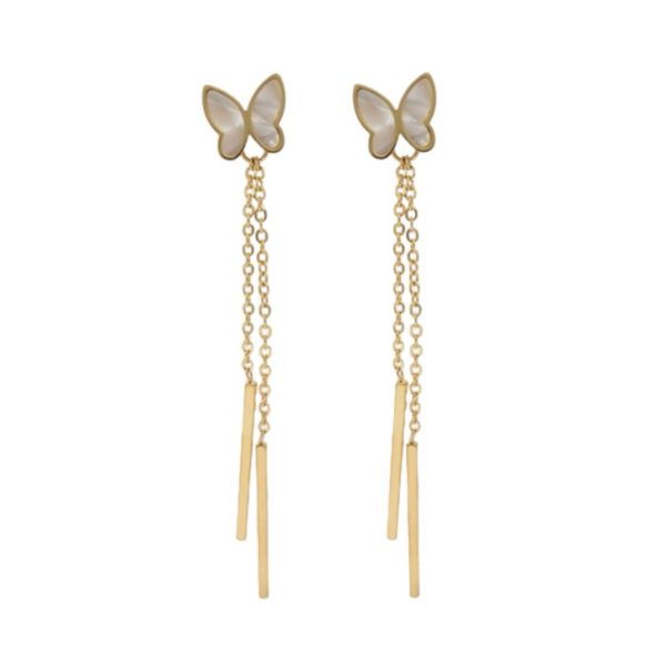 Arete colgante mariposas 🦋 concha nacar
