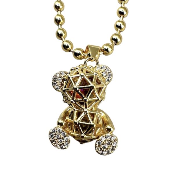 Collar Dije Osito Geométrico