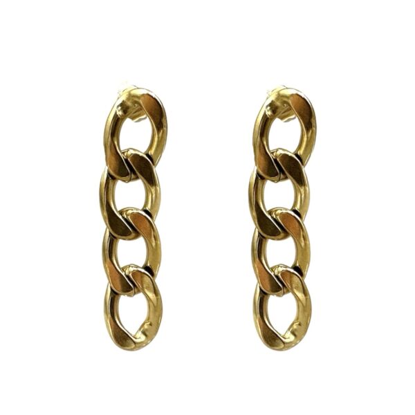 Aretes eslabones colgantes