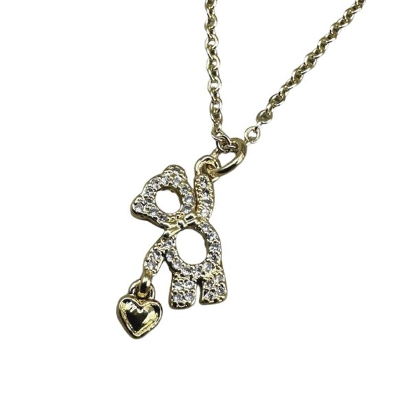 Collar Osito colgante con corazón