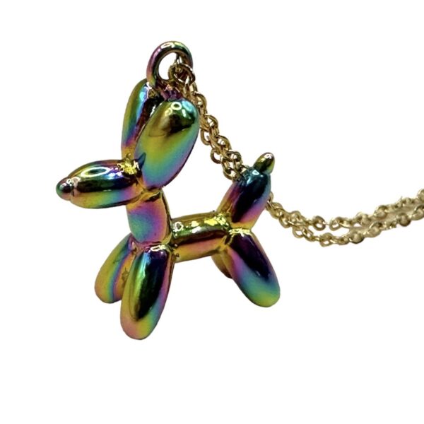 Collar dije globo perrito tornasol