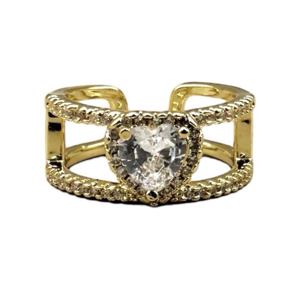 Anillo Corazón Cristal 🤍