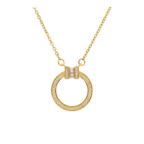 Collar círculo zirconias