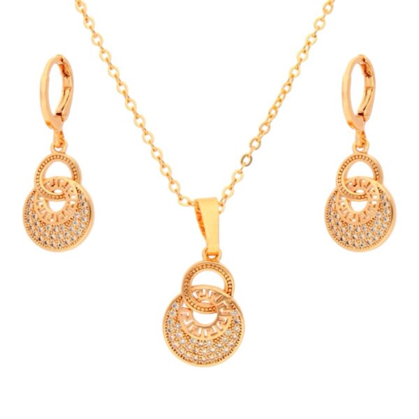 Juego Collar y aretes - Ochos y zirconias