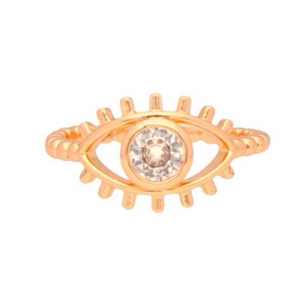 Anillo ojito con cristal - Talla 9