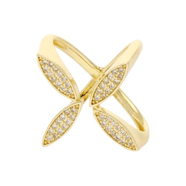 Anillo flor óvalos- ajustable
