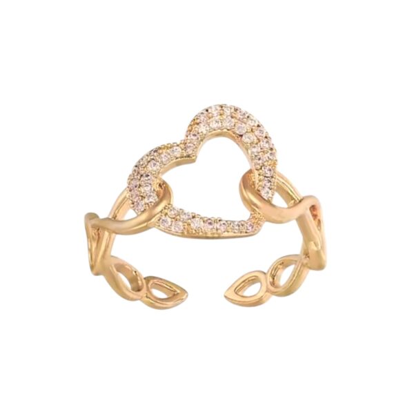 Anillo infinitos corazón zirconias
