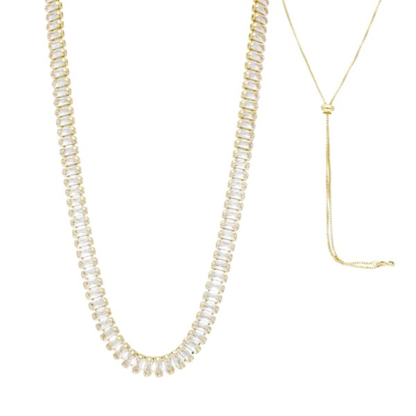 Collar Cristales transparentes - Ajustable largo o choker