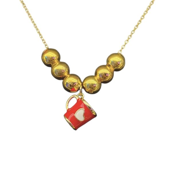 Collar taza café corazón