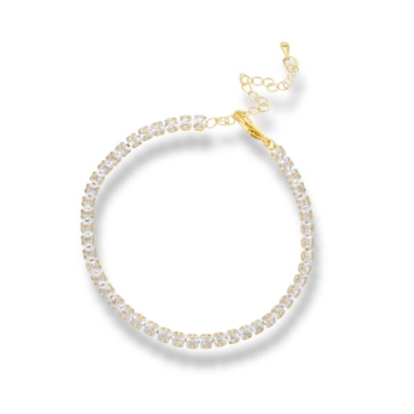Pulsera cristales transparentes cuadrados