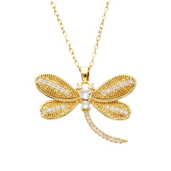 Collar libélula zirconias