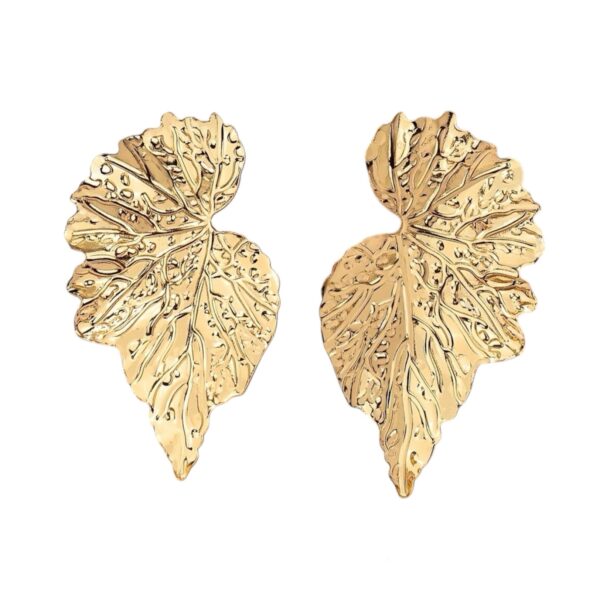 Aretes Hojas con textura