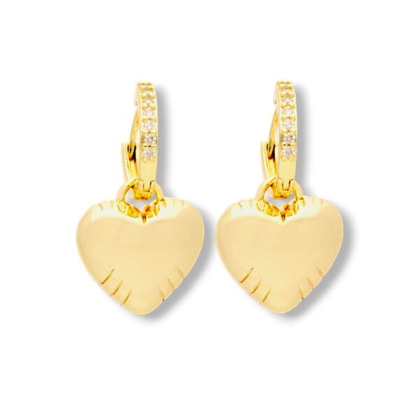 Aretes corazón chunky