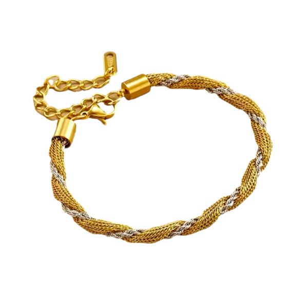 Pulsera enroscada bicolor