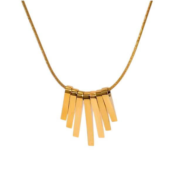 Collar abanico geométrico