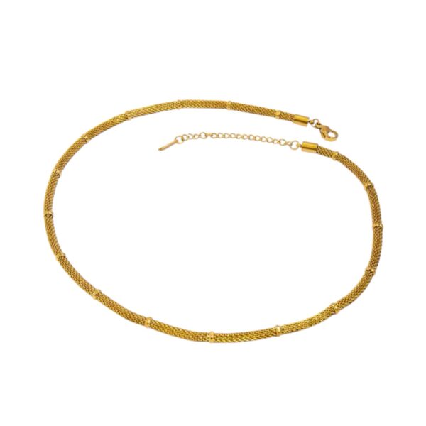 Collar Cadena malla y círculos
