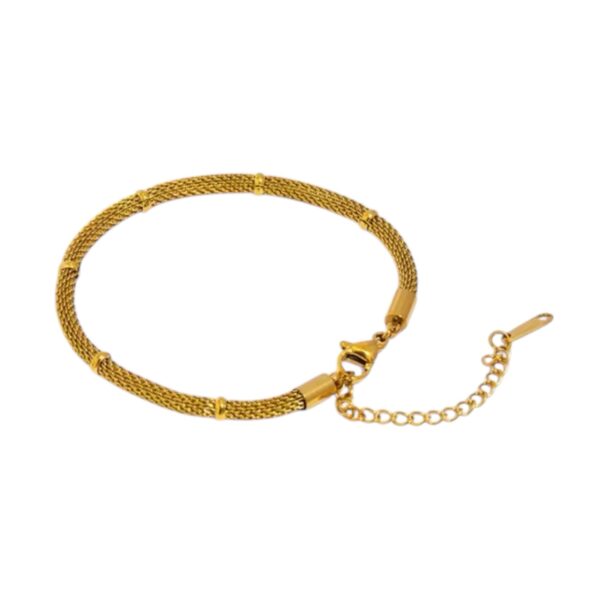 Pulsera cadena malla y círculos