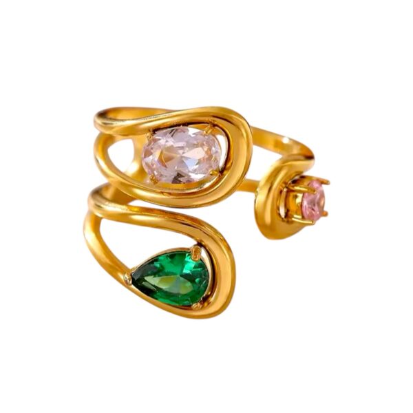 Anillo 3 cristales