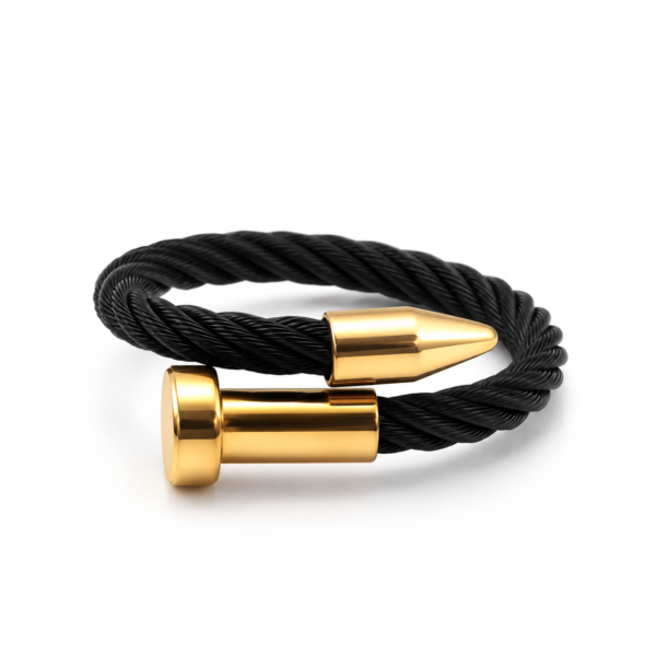 Anillo Acero negro - bala